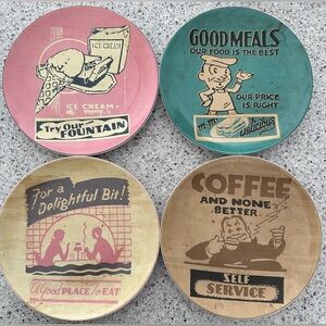 ONEIDA set dessert salad plates Matchbook Signs retro Phoenix Creative